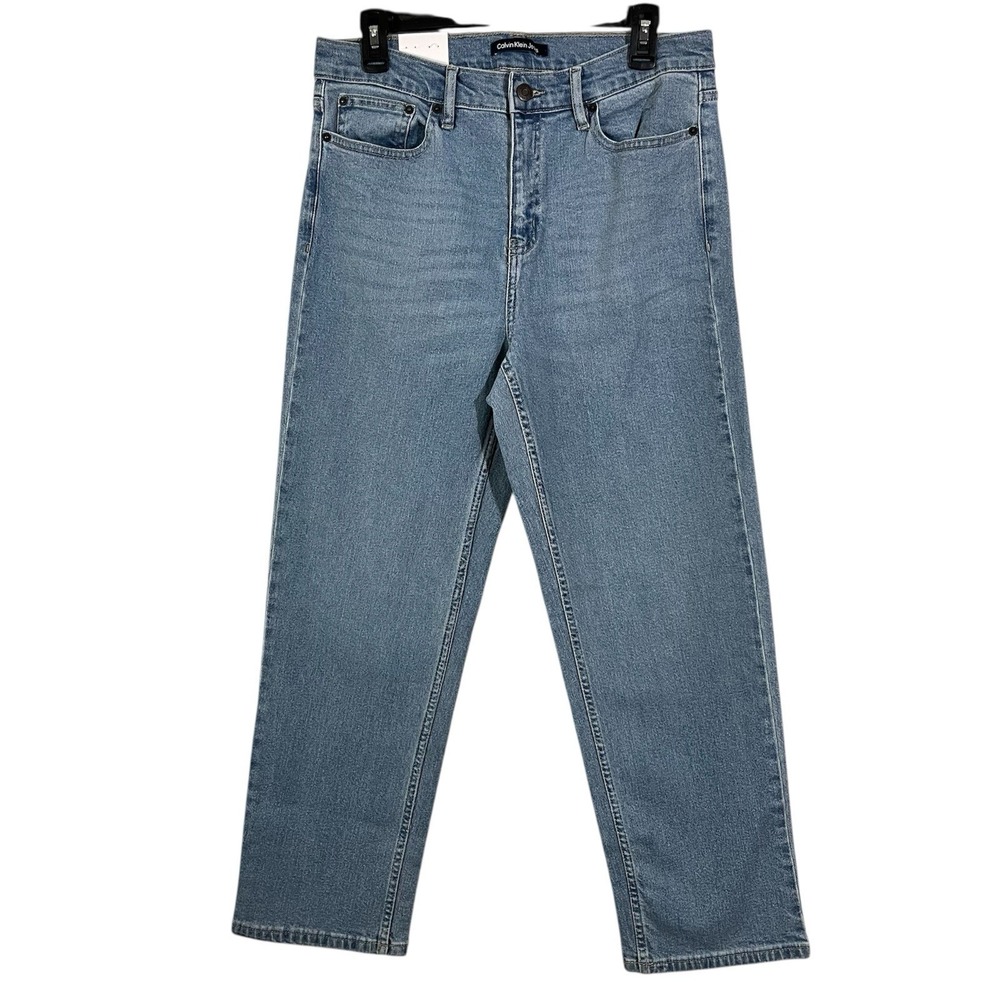Calvin Klein Women High Rise Straight Leg‎ Jean -  Light Blue Size 10